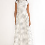 Lynnie Cap Sleeve Maxi Dress Polka Dot