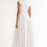 Lynnie Cap Sleeve Maxi Dress Polka Dot
