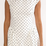 Lynnie Cap Sleeve Maxi Dress Polka Dot