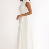 Lynnie Cap Sleeve Maxi Dress Cream