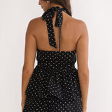 Molly Faux Pocket Shorts Polka Dot Black