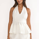 Molly Faux Pocket Shorts White