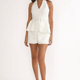 Molly Faux Pocket Shorts White