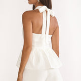 Molly Faux Pocket Shorts White