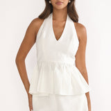 Molly Faux Pocket Shorts White
