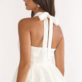 Molly Halter Peplum Top White