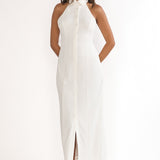 Esmarie Collared Maxi Dress White