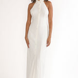 Esmarie Collared Maxi Dress White