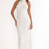 Esmarie Collared Maxi Dress White