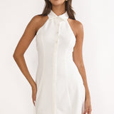 Esmarie Collared Mini Dress White