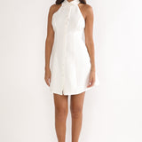 Esmarie Collared Mini Dress White