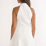 Esmarie Collared Mini Dress White