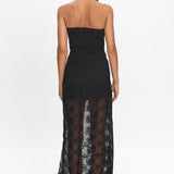 Arlise Strapless Lace Maxi Dress Black