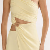 Ivora One-Shoulder Cut-Out Waist Maxi Dress Butter