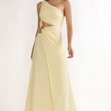 Ivora One-Shoulder Cut-Out Waist Maxi Dress Butter