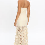 Divora Embellished Hem Maxi Dress Butter