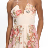 Hilariah Halter Maxi Dress Pink