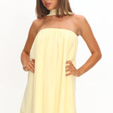 Read The Signs Strapless Mini Dress Butter
