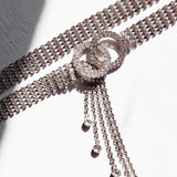 Vera Rhinestone Belt Silver