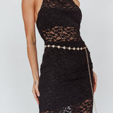 Leia Rhinestone Belt Gold