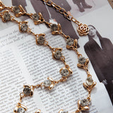 Leia Rhinestone Belt Gold