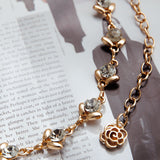 Leia Rhinestone Belt Gold