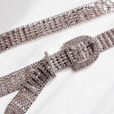 Adriene Rhinestone Belt Silver