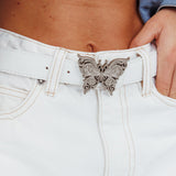Mariah Butterfly Belt White