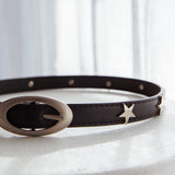 Nerissa Slim Star Belt Black