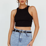 Nerissa Slim Star Belt Black