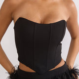 Alyra Structured Corset Top Black