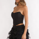 Alyra Structured Corset Top Black