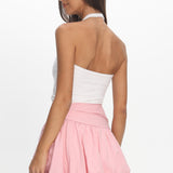 Dandy Bubble Mini Skirt Pink