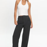 In Disguise Straight Leg Pocket Pants Charcoal