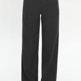 In Disguise Straight Leg Pocket Pants Charcoal