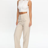 In Disguise Straight Leg Pocket Pants Oatmeal