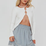 Louella Elasticated Waist Lace Trim Skirt Sage
