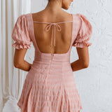 Promise Keepers Puff Sleeve Mini Dress Sienna