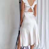Lucinda Twist Back Midi Dress Champagne