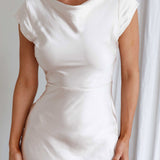 Lucinda Twist Back Midi Dress Champagne