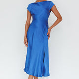 Lucinda Twist Back Midi Dress Navy