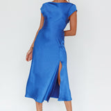 Lucinda Twist Back Midi Dress Navy