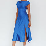 Lucinda Twist Back Midi Dress Navy