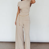 Lucinda Twist Back Jumpsuit Oat