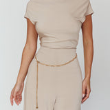 Lucinda Twist Back Jumpsuit Oat