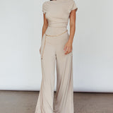 Lucinda Twist Back Jumpsuit Oat