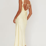 Lucinda Off-Shoulder V-Back Dress Butter