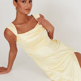 Lucinda Off-Shoulder V-Back Dress Butter