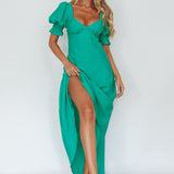 Brigita Tied Back Midi Dress Green
