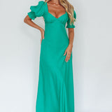 Brigita Tied Back Midi Dress Green